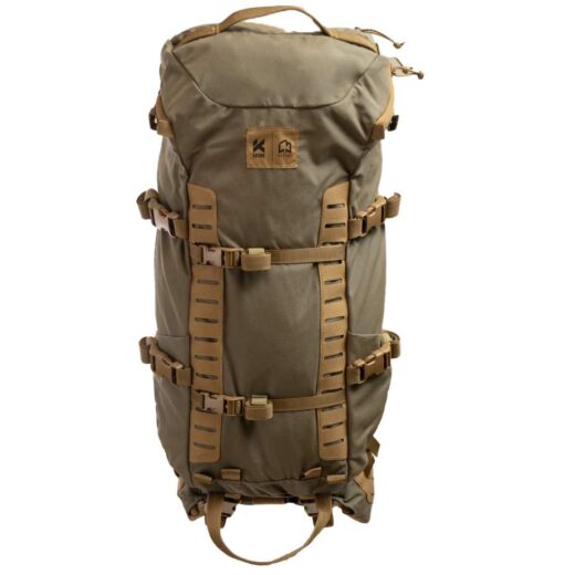 KIFAU MANIML The KIFAU MANIML is a highly adaptable daypack designed in collaboration with Levi Morgan and Kifaru, engineered specifically to complement the ARK Frame. Its dual access zippered lid allows effortless gear retrieval from either the inside or outside, whether the top is open or closed — perfect for quick access while perched in a tree or navigating rugged terrain. The pack’s full-length load sling and pleated load shelf keep your gear stable and balanced throughout your adventure. With laser-cut MOLLE webbing on the front, the MANIML provides extensive modularity for customizing your external loadout with belt pouches, holsters, or other mission-critical accessories. Both sides feature four-way stretch pockets secured with compression straps, ideal for carrying water bottles, spotting scopes, or tripods. The sewn-in compression straps on the front enable secure attachment of weapons or tree stands, ensuring everything stays in place when you need it most. Built with versatility in mind, the MANIML’s side compression straps include Three-bar Sliders for quick attachment to the ARK frame and come with a K-clip strap kit for compatibility with Duplex and Newplex frames. Weighing just 3.65 pounds with a total volume of 2,950 cubic inches (2200 + 750), this pack strikes the perfect balance between capacity, comfort, and accessibility. — Specs and Features: Dual access zippered lid for inside/outside gear retrieval Full-length load sling with pleated load shelf for load stability Cinch converts pack to daypack mode for versatility Laser-cut MOLLE webbing for customizable external attachments Four-way stretch side pockets with compression straps Bladder sleeve with dual hose ports on back panel Sewn-in .75” compression straps with autolocking buckles for gear/security Three-bar Slider side compression straps for ARK frame compatibility K-clip strap kit included for Duplex and Newplex frame attachments Volume: 2200 + 750 cubic inches Weight: 3.65 lbs — Notes: Designed in collaboration with Levi Morgan for optimal daypack performance Compatible with multiple frame systems (ARK, Duplex, Newplex) Ideal for hunters and outdoor enthusiasts needing quick gear access and modular storage — Whether you’re scaling mountains or hunting from a tree stand, the MANIML offers unmatched accessibility, modularity, and comfort to keep your gear exactly where you need it — right at your fingertips.