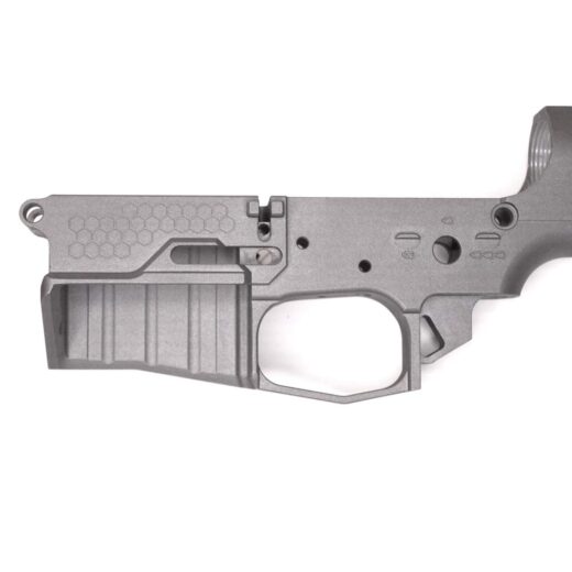 V-15 Billet Lower Receiver Precision engineered and visually striking, the V-15 Billet Lower Receiver represents the core of performance and innovation in the AR platform. CNC machined from aerospace-grade billet aluminum, this lower is built to exacting standards for serious shooters and professional builders. Its aggressive styling, tight tolerances, and ergonomic design combine to deliver a product that looks as good as it performs. Our patented magwell design features an 80% larger opening while using 20% less material, enabling lightning-fast reloads even under high-stress conditions. Whether in a competition setting or a tactical environment, this lower offers a real-world performance advantage. Each unit comes fully Cerakoted for added durability and corrosion resistance, ready to match your next custom build. Proudly manufactured in Colorado using 100% USA-sourced components, the V-15 lower includes a bolt release screw and anti-rattle screw pre-installed. Designed to be the perfect foundation for any high-performance AR-15 build, this lower combines rugged reliability with refined design. Key Features: CNC Machined from Aircraft-Grade Billet Aluminum Oversized Magwell – 80% Larger, 20% Less Material Bolt Release Screw and Anti-Rattle Screw Included Cerakoted Finish 100% Made in the USA ⚠️ MUST SHIP TO A VALID FFL DEALER
