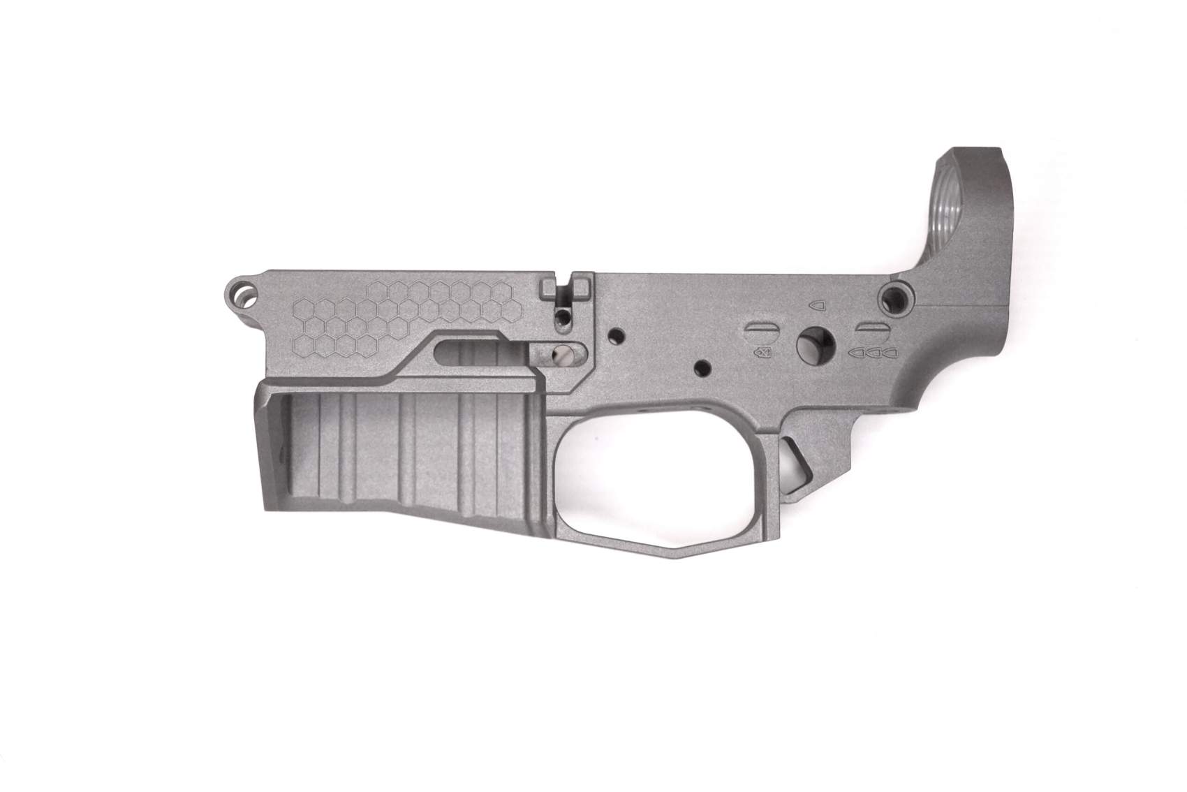 V-15 Billet Lower Receiver Precision engineered and visually striking, the V-15 Billet Lower Receiver represents the core of performance and innovation in the AR platform. CNC machined from aerospace-grade billet aluminum, this lower is built to exacting standards for serious shooters and professional builders. Its aggressive styling, tight tolerances, and ergonomic design combine to deliver a product that looks as good as it performs. Our patented magwell design features an 80% larger opening while using 20% less material, enabling lightning-fast reloads even under high-stress conditions. Whether in a competition setting or a tactical environment, this lower offers a real-world performance advantage. Each unit comes fully Cerakoted for added durability and corrosion resistance, ready to match your next custom build. Proudly manufactured in Colorado using 100% USA-sourced components, the V-15 lower includes a bolt release screw and anti-rattle screw pre-installed. Designed to be the perfect foundation for any high-performance AR-15 build, this lower combines rugged reliability with refined design. Key Features: CNC Machined from Aircraft-Grade Billet Aluminum Oversized Magwell – 80% Larger, 20% Less Material Bolt Release Screw and Anti-Rattle Screw Included Cerakoted Finish 100% Made in the USA ⚠️ MUST SHIP TO A VALID FFL DEALER