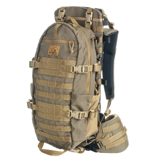 STRYKER XL PACK Designed to meet the needs of hunters, adventurers, and tactical users alike, the Kifaru Stryker XL is a robust and highly adaptable pack that builds upon the legacy of the original Stryker. With expanded internal capacity and enhanced load-carrying features, the Stryker XL is ready for everything from treestand hauls to cold-weather hunts and fast-paced missions in rugged terrain. The Stryker XL adds approximately 500 cubic inches to the main compartment over the original Stryker, giving you the space you need to carry insulation layers, extra gear, or mission-specific essentials. The sling has been lengthened to accommodate larger and heavier items—like treestands, quarter bags, or odd-shaped loads—and still maintains its pleated design to center and stabilize the contents. Dual 32oz Nalgene-compatible bottle pockets and hydration bladder compatibility with dual hose ports ensure you stay hydrated without sacrificing space or accessibility. Organization and customization are key features of the Stryker XL. PALS webbing lines the rear of the pack and the internal sleeve, allowing you to attach additional pouches or organize gear however you prefer. A front zippered pocket with a key hook offers quick access to essentials, and eight included K-clip compression straps with Autolock buckles help you secure and balance your load without crushing the pack’s contents. Whether you're hiking deep into elk country or setting up a minimalist camp, the Stryker XL is built to perform. Components: Expanded main compartment with 500 additional cubic inches Extended pleated sling for large load support Dual 32oz Nalgene-compatible water bottle pockets Hydration bladder sleeve with dual hose ports Full PALS webbing grid (rear and internal sleeve) Quick-access front zippered pocket with key hook Chamber pocket (removable, hangs inside top) Includes 8 K-clip compression straps with Autolock buckles Notes: Perfect for bulky gear like treestands or cold-weather layers Compression straps allow for secure, crush-free packing Modular organization through PALS webbing Compatible with Kifaru frames The Stryker XL delivers everything users loved about the original—then improves on it. Built for serious use and optimized for demanding pursuits, this pack is your go-to for adaptable load-hauling power.