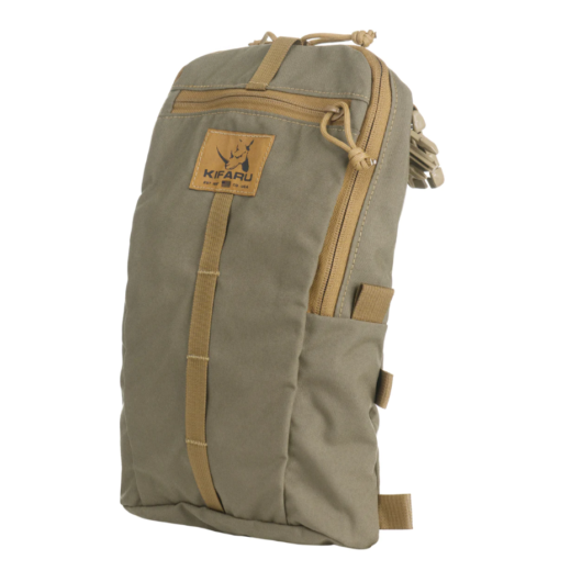 Kifaru Sherman Pocket The Kifaru Sherman Pocket is one of the most versatile accessories in the Kifaru lineup, designed for those who demand function, durability, and adaptability in their backcountry gear. Whether you're looking to add external storage, organize critical gear, or carry awkward loads like a rifle or snowshoes, the Sherman Pocket delivers. Its intuitive attachment system allows it to connect to nearly all Kifaru packs and frames, making it a true modular asset for any hunt or extended expedition. Functioning as a compression panel, lid, rifle cradle, or lightweight training pack, the Sherman Pocket adapts to your mission. With the included straps and buckles, it can attach to areas previously reserved for a Grab It or connect directly to your frame for quick-access storage. The panel folds down when needed to create a cradle for long items—whether you’re hauling a chassis rifle or snowshoes into the high country. Built from 500D Cordura with 7oz mesh and #8 YKK water-resistant zippers, the Sherman Pocket combines lightweight design with rugged construction. Its three zippered compartments offer layered organization, while the internal mesh pocket includes a key hook for smaller valuables. With a total volume of 500 cubic inches, it provides just the right amount of space without becoming bulky. Components: Constructed from 500D DWR-coated nylon 7oz mesh and #8 YKK water-resistant zippers Three zippered compartments Internal mesh pocket with key clip Integrated rifle cradle Front slot pocket Multiple tab loops for modular attachments Includes three 30” K-clip straps and hardware for attachment Notes: Weight: 10.8 oz Dimensions: 9” W x 14” H x 2.5” D Volume: 500 cubic inches Compatible with Kifaru packs, frames, and Hellcat harness (torso dependent) Whether you're adding organized space or building out a modular rifle-carry system, the Kifaru Sherman Pocket gives you unmatched flexibility and backcountry-ready durability.