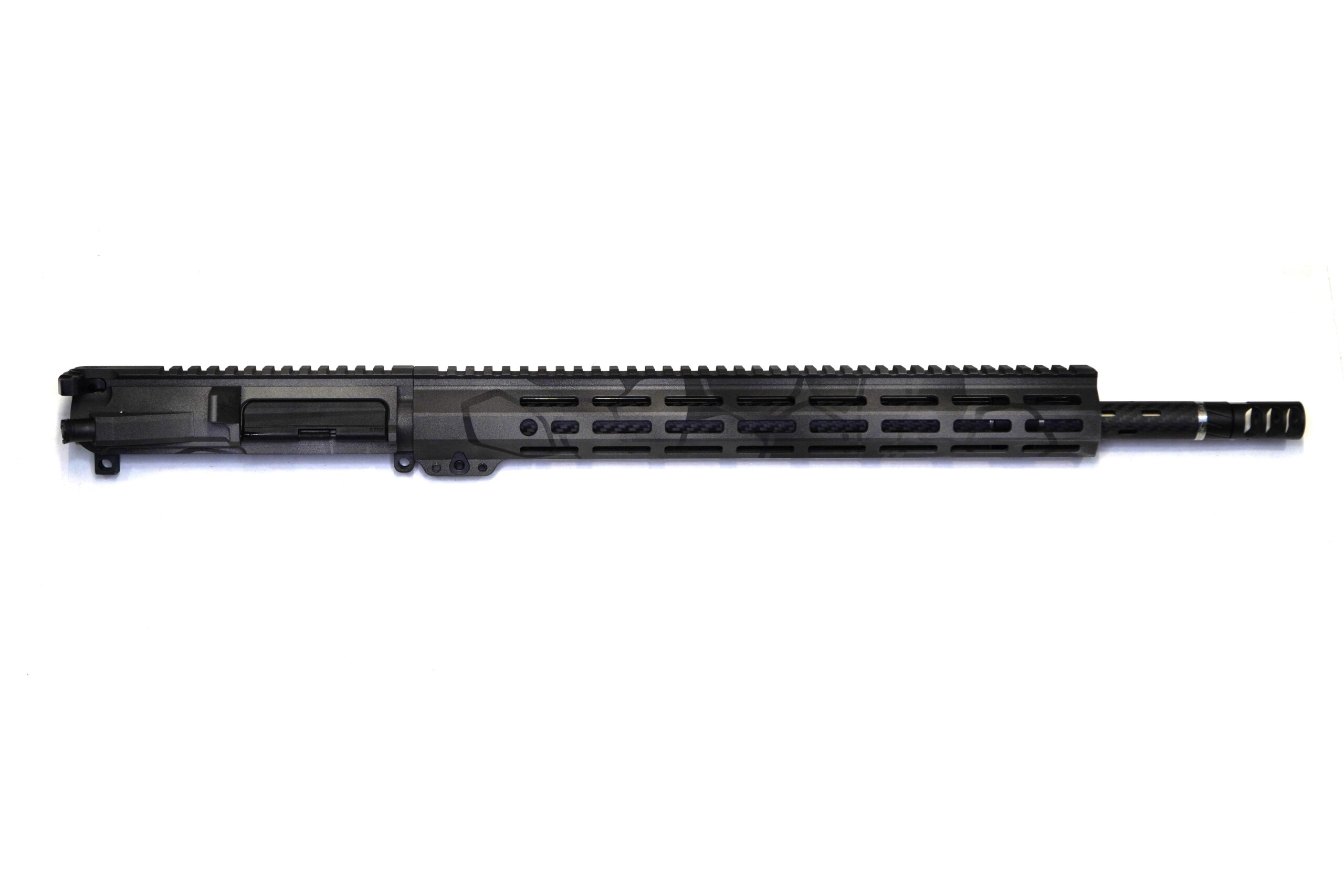 Ullr Complete Upper Lightweight, rugged, and precision-engineered, the Ullr Complete Upper is built for shooters who demand top-tier performance from their AR platform. Whether you're enhancing your current setup or starting a new build, this upper delivers accuracy, modularity, and reliability in one seamless package. Featuring ultralight carbon components and premium materials throughout, it’s the perfect solution for hunters, competitors, and tactical shooters alike. Components include: VA Upper Receiver VA Ultralight Handguard BSF Carbon Barrel (16"–22" options available) Rubber City Armory Bolt Carrier Group BCM Charging Handle 3 Port Muzzle Brake Adjustable Gas Block Ready for your favorite lower and optics, the Ullr Complete Upper brings elite performance in a streamlined, featherweight package.
