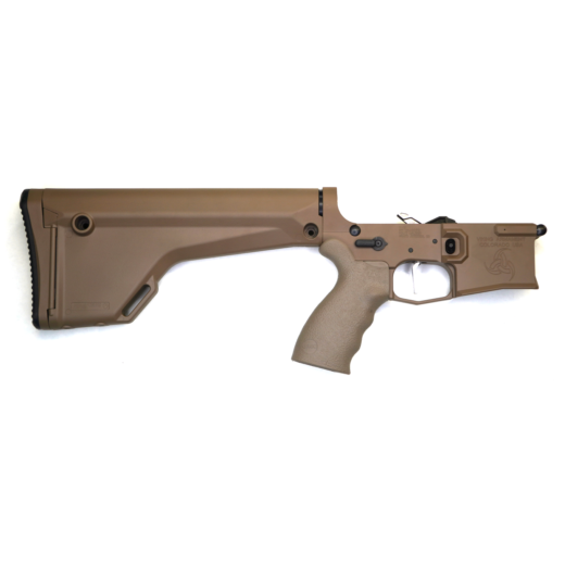 Ullr Lower The Ullr Lower is designed with precision and efficiency in mind, offering shooters a superior foundation for their AR platform. Built using Viking Armament’s patented design, this lower receiver features an 80% larger magwell that enhances reload speed and ease, while using 20% less material overall to reduce weight without sacrificing strength. The result is a highly ergonomic and functional lower perfect for both competitive and tactical shooting scenarios. Crafted from high-quality materials and machined to exacting tolerances, the Ullr Lower pairs perfectly with matched uppers to deliver a seamless, reliable shooting experience. The lightweight yet robust construction ensures durability in the field, while enhanced selector components provide smooth and reliable operation. Whether under stress or in precision shooting environments, this lower excels at maintaining performance and control. This lower also offers compatibility with a wide range of premium aftermarket triggers thanks to its precision-machined trigger pocket. Combined with Viking Armament’s thoughtful design and durable build quality, the Ullr Lower is the ideal choice for shooters who demand speed, reliability, and accuracy in their AR platform. Components Consist of the Following VA Matched Lower Receiver Enhanced Selectors and Components Oversized Magwell for Efficient Reloads Precision Machined Trigger Pocket Magpul MOE Stock Lead Times: 6-8 Weeks