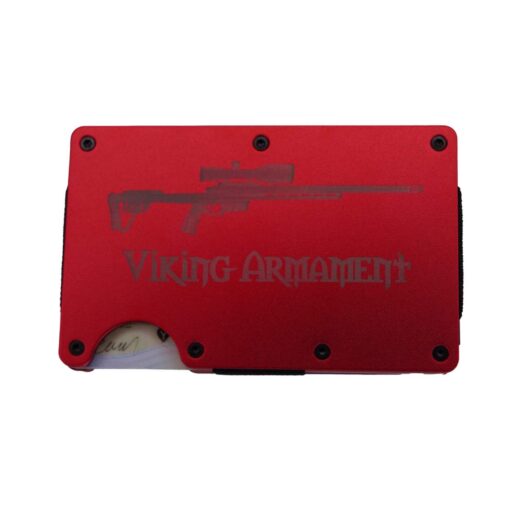 VA Wallet Red Streamlined. Minimal. Built to last. The VA Wallet in Black is the perfect blend of function and form for anyone looking to slim down their carry without sacrificing capability. Crafted from lightweight, durable materials and engineered for a sleek, low-profile fit, this wallet is designed to handle the rigors of daily life while keeping your essentials secure. With RFID-blocking aluminum plates, it offers modern protection for your cards and identity. The compact design holds up to 8 cards comfortably and includes a robust cash clip to keep your bills tight and accessible. Whether you’re heading into the backcountry or out on the town, the VA Wallet delivers everyday reliability in a minimalist package. Machined hardware ensures the wallet stays rigid and secure, while its modular design allows for easy card access without unnecessary bulk. Its matte black finish gives it a sharp, tactical edge that pairs perfectly with your lifestyle—on or off the range. Components & Features: Lightweight, rugged aluminum construction RFID-blocking technology Elastic card retention – holds up to 12 cards Integrated cash strap Minimalist profile for front or back pocket carry Available in Red or Black anodized finish Notes: Durable enough for EDC, discreet enough for formal carry Designed for those who value both simplicity and performance 100% Made in the USA Elevate your everyday carry with the VA Wallet – where clean design meets real-world function. Ridge Wallet
