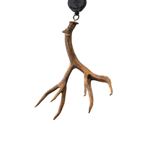 SG Motion Craft Deer Antler Danglers The SG Motion Craft Danglers are a unique way to bring your passion for the outdoors into your everyday drive. Designed and 3D-printed with precision, these miniature scale-model antlers are built to hang from your rearview mirror, adding a rugged yet stylish touch that reflects your love for hunting and the backcountry lifestyle. More than just an accessory, each Dangler is a conversation starter that showcases your connection to the field even when you’re on the road. What sets the SG Motion Craft Danglers apart is the ability to replicate any set of antlers. Whether it’s a once-in-a-lifetime bull elk, a heavy mule deer, or a buck that holds special meaning, we can craft a scale model directly from the antlers you bring into our shop. This customization ensures every Dangler is personal, carrying the story of your hunt in a compact, display-ready form. The 3D-printed construction guarantees clean details, durability, and consistency across every piece. Lightweight yet strong, these Danglers won’t damage your mirror or swing excessively while driving, making them practical for daily use. Their scale size provides the perfect balance between visibility and subtlety, ensuring they stand out without obstructing your view. Key Features: 3D Printed Precision – Captures fine antler detail in durable, lightweight form. Custom Options – We can model from any antlers you bring to our store. (Additional Cost) Unique Vehicle Accessory – A perfect way to showcase your hunting heritage on the go. Compact & Practical – Designed to hang safely without blocking visibility. Personalized Keepsake – Carry the memory of your hunt wherever you drive. Whether purchased as a custom keepsake or a one-of-a-kind gift for the hunter in your life, the SG Motion Craft Danglers blend tradition, innovation, and personalization in a product that celebrates the outdoors in everyday life.