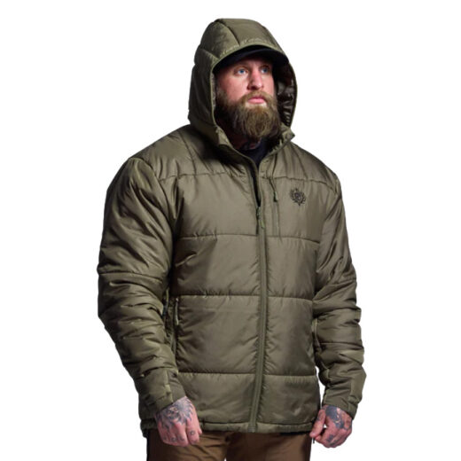 When the backcountry turns brutal and the temperature plummets, the Tundra Jacket 2.0 is built to keep you warm, dry, and moving forward. Designed as a heavyweight hunting garment, this jacket pairs advanced insulation with rugged weather protection, making it an essential outer layer for the harshest conditions. At the core of the Tundra 2.0 is high-performance synthetic insulation that traps body heat while maintaining breathability. Unlike down, this insulation retains warmth even when damp, ensuring reliable performance through rain, sleet, and snow. The durable water-repellent (DWR) shell sheds moisture and light precipitation, while its robust construction resists abrasion from brush, rock, and gear. The result is a jacket tough enough to withstand backcountry abuse yet comfortable enough for long days in the field. Strategically placed venting options allow hunters to dump heat quickly during high-output activities, while the ergonomic cut provides unrestricted mobility for drawing a bow, shouldering a rifle, or scrambling across uneven terrain. Thoughtful pocket placement ensures secure storage of essentials without interfering with your pack or harness system, while reinforced high-wear zones extend the life of the jacket. Finished in a field-ready, muted design that blends seamlessly into natural surroundings, the Tundra Jacket 2.0 offers both function and concealment. Whether glassing from a windswept ridge or breaking trail through knee-deep snow, this jacket provides the warmth and protection needed to stay focused on the hunt. Key Features: Synthetic Insulation – Retains warmth even when wet. DWR-Treated Shell – Repels moisture and enhances durability. Strategic Venting – Allows quick temperature regulation. Ergonomic Fit – Full mobility for active hunting. Reinforced High-Wear Zones – Built for long-term use. Recommended Conditions: Cold to Frigid – Ideal for late-season hunts, extended glassing sessions, or extreme mountain conditions. The Men’s Tundra Jacket 2.0 is not just insulation—it’s armor against the cold, built for serious hunters who refuse to quit when the weather turns.