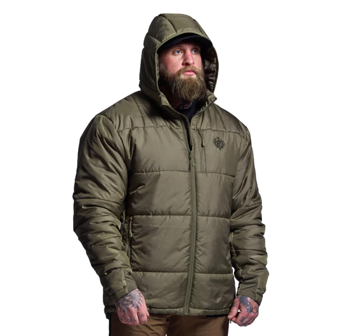 When the backcountry turns brutal and the temperature plummets, the Tundra Jacket 2.0 is built to keep you warm, dry, and moving forward. Designed as a heavyweight hunting garment, this jacket pairs advanced insulation with rugged weather protection, making it an essential outer layer for the harshest conditions. At the core of the Tundra 2.0 is high-performance synthetic insulation that traps body heat while maintaining breathability. Unlike down, this insulation retains warmth even when damp, ensuring reliable performance through rain, sleet, and snow. The durable water-repellent (DWR) shell sheds moisture and light precipitation, while its robust construction resists abrasion from brush, rock, and gear. The result is a jacket tough enough to withstand backcountry abuse yet comfortable enough for long days in the field. Strategically placed venting options allow hunters to dump heat quickly during high-output activities, while the ergonomic cut provides unrestricted mobility for drawing a bow, shouldering a rifle, or scrambling across uneven terrain. Thoughtful pocket placement ensures secure storage of essentials without interfering with your pack or harness system, while reinforced high-wear zones extend the life of the jacket. Finished in a field-ready, muted design that blends seamlessly into natural surroundings, the Tundra Jacket 2.0 offers both function and concealment. Whether glassing from a windswept ridge or breaking trail through knee-deep snow, this jacket provides the warmth and protection needed to stay focused on the hunt. Key Features: Synthetic Insulation – Retains warmth even when wet. DWR-Treated Shell – Repels moisture and enhances durability. Strategic Venting – Allows quick temperature regulation. Ergonomic Fit – Full mobility for active hunting. Reinforced High-Wear Zones – Built for long-term use. Recommended Conditions: Cold to Frigid – Ideal for late-season hunts, extended glassing sessions, or extreme mountain conditions. The Men’s Tundra Jacket 2.0 is not just insulation—it’s armor against the cold, built for serious hunters who refuse to quit when the weather turns.