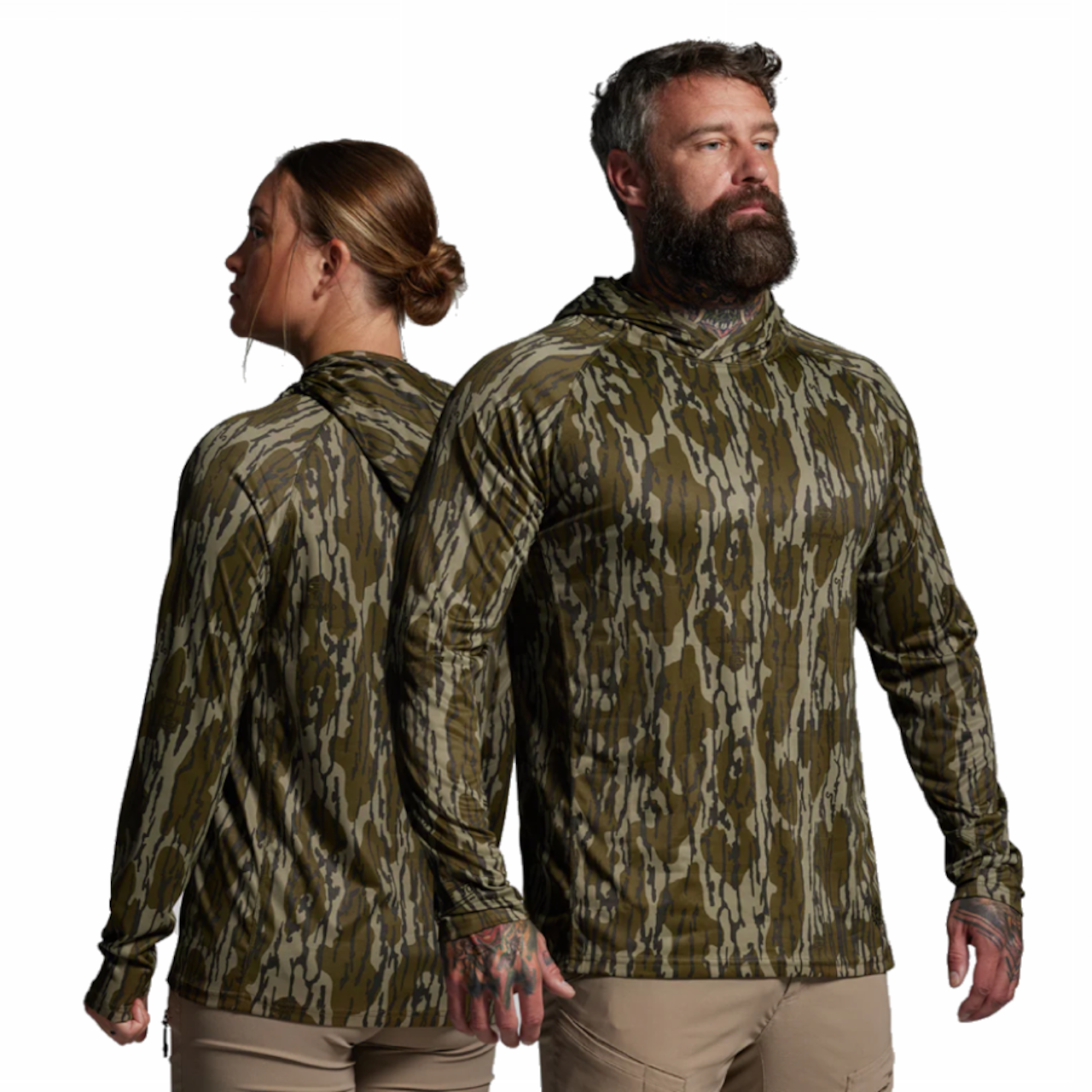 Sun Shirt 2.0 – Mossy Oak® The Sun Shirt 2.0 is engineered for peak performance in the hottest and harshest conditions, giving you the perfect balance of comfort, protection, and breathability during extended time outdoors. Whether you’re on the hunt, fishing, hiking, or working under direct sun, this shirt keeps you cool and protected so you can focus on the task at hand. Built from an ultra-lightweight, quick-drying fabric, the Sun Shirt 2.0 wicks moisture efficiently to keep you dry while maintaining maximum airflow. UPF 30 Block Technology shields your skin from harmful UV rays, while the integrated face mask and oversized hood provide extended coverage against sun, wind, and dust. Long sleeves with thumbholes add even more protection for your hands and wrists, making this shirt an essential layer for full-day exposure. Key Features: Lightweight & Quick-Drying Fabric – Keeps you cool and dry in extreme heat. UPF 30 Block Technology – Built-in UV protection against harmful rays. Integrated Face Mask & Oversized Hood – Shields face, head, and neck from sun, wind, and dust. Extended Sleeves with Thumbholes – Extra coverage for hands and wrists. Loose, Airy Fit – Maximizes airflow for all-day comfort. Notes: Best for hot climates and long days outdoors. Designed to layer easily over base garments or wear as a standalone shirt. The Sun Shirt 2.0 – Mossy Oak® is your all-day armor against the elements, built for those who demand lightweight performance and reliable protection in the field.