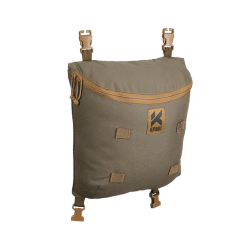 Kifaru Guide Lid The Kifaru Guide Lid is a highly versatile, high-capacity pack lid designed for hunters and backcountry professionals who demand expanded storage, dependable durability, and seamless integration with their existing Kifaru systems. Engineered to serve as both a functional lid and a standalone small daypack, the Guide Lid delivers exceptional organizational efficiency without sacrificing strength, weight savings, or packability. Constructed from rugged, premium materials and reinforced with Kifaru’s legendary craftsmanship, the Guide Lid is built to withstand years of hard use in rough terrain and unpredictable conditions. Its generous internal volume provides ample space for essential items—such as rain gear, kill kits, gloves, first-aid supplies, optics accessories, or food—keeping high-priority gear within immediate reach. Two external zippered pockets offer additional organization, allowing you to separate small items and access them quickly without digging into your main pack. What sets the Guide Lid apart is its modular functionality. It attaches seamlessly to any Kifaru pack using the built-in buckles and compression straps, offering secure storage and improved load distribution. When detached, it converts into a compact daypack using optional shoulder straps, making it perfect for quick stalks, short hikes from camp, or scouting missions where a full pack is unnecessary. This dual-role capability makes it an invaluable part of a hunter’s system, providing flexibility for changing scenarios in the field. Designed with efficient weight management in mind, the Guide Lid adds extra storage without unnecessary bulk. Its low-profile shape ensures it won’t snag in brush or unbalance your primary pack, and the durable zippers and stitching guarantee performance when it matters most. For hunters who want more accessible storage, increased modularity, and a lid that performs double duty, the Kifaru Guide Lid is an indispensable upgrade—engineered to enhance both organization and mobility in the backcountry.