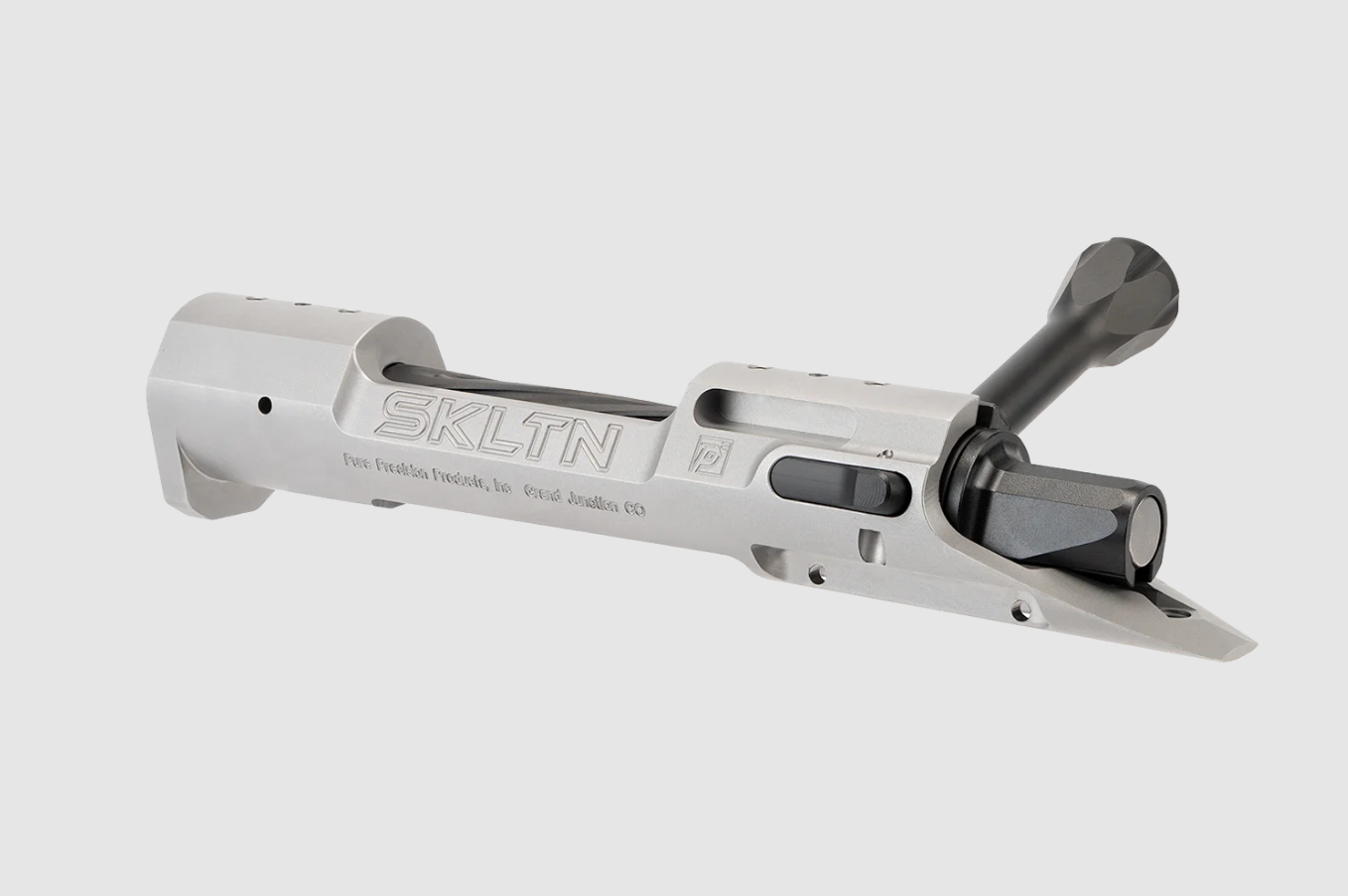 Pure Precision SKLTN Stainless Action – Short Action (SA) & Long Action (LA) The Pure Precision SKLTN Stainless Action is designed for shooters who want a lightweight yet durable custom rifle action without sacrificing reliability or precision. Built in Colorado by Pure Precision, the SKLTN action improves upon the earlier Summit action platform and is engineered to meet the demands of serious hunters and long-range shooters. With a design focused on weight reduction and smooth operation, the SKLTN provides a premium action option for modern precision rifle builds while maintaining the strength and rigidity required for consistent accuracy. Machined from 416 stainless steel, the SKLTN action offers excellent corrosion resistance and structural integrity for harsh environments. The bolt is manufactured from 4140 steel with a durable coating, delivering smooth cycling and reliable extraction under repeated use. The action incorporates a two-lug bolt design with a 75-degree bolt lift, which provides quick and efficient bolt operation while maintaining strong lock-up. Additional design elements such as spiral bolt fluting, lightening cuts in the receiver, and a trimmed bolt shroud help reduce overall weight while keeping the action rigid and dependable. The SKLTN action utilizes the widely supported Remington 700 footprint, allowing compatibility with a huge range of aftermarket triggers, stocks, and chassis systems. The receiver also features an integrated recoil lug, anti-bind rail, and side bolt release, making installation and function straightforward for custom rifle builders. A field-strippable firing pin assembly allows maintenance without tools, making it easy to clear debris or ice during extreme hunting conditions. With weights around 21 oz for the short action and approximately 23 oz for the long action, the SKLTN remains one of the lighter stainless actions available while still maintaining the strength required for demanding rifle builds. Components Pure Precision SKLTN Stainless Steel Receiver Precision 4140 steel bolt with spiral fluting Two-lug bolt with 75-degree bolt lift M16-style extractor Plunger ejector system Integrated recoil lug Anti-bind rail and side bolt release Remington 700 footprint compatibility Available in Short Action (SA) and Long Action (LA) configurations Notes Stainless steel construction for durability and corrosion resistance Lightweight design (~21 oz SA / ~23 oz LA) for hunting rifle builds Compatible with prefit barrels and most Remington 700 pattern components Field-strippable firing pin assembly for tool-free maintenance The Pure Precision SKLTN Stainless Action delivers a balance of lightweight engineering, strength, and smooth operation that makes it ideal for precision hunting rifles and modern custom builds. With its refined machining, modular compatibility, and weight-saving design, the SKLTN action provides shooters with a dependable platform capable of delivering outstanding accuracy in demanding environments.