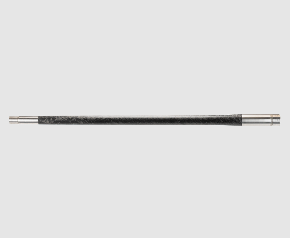 The Hells Canyon Armory Carbon Barrel Blank is designed for shooters and builders looking for the benefits of modern carbon barrel technology without sacrificing the precision expected from a custom rifle build. Built with premium materials and advanced manufacturing processes, Hells Canyon Armory carbon barrels are known for their rigidity, lightweight construction, and accuracy potential. These barrels are commonly used in lightweight hunting rifles and long-range precision builds where reducing overall rifle weight while maintaining performance is a priority. Each barrel blank begins with a precision-cut rifled 416R stainless steel barrel core, which is carefully drilled, reamed, honed, and hand-lapped to ensure extremely tight tolerances. The stainless core is then wrapped in high-strength carbon fiber using a proprietary fiber orientation that runs parallel with the bore, improving rigidity and strength compared to traditional helical wraps. This carbon structure helps reduce overall barrel weight while maintaining stiffness and consistency during firing. Hells Canyon barrels are also built with low resin content carbon fiber, which improves heat dissipation and structural rigidity compared to many competing carbon barrel designs. Hells Canyon Armory offers barrel blanks in a variety of calibers, twist rates, contours, and lengths, allowing builders to select the configuration best suited for their rifle platform. Common options include Sendero and Heavy Hunter contours with muzzle diameters around .900″ or .860″, depending on contour selection. These carbon barrels are engineered to maintain consistent bore geometry and minimal variation across the barrel length, helping ensure reliable accuracy when properly chambered and installed. Components Hells Canyon Armory carbon fiber wrapped barrel blank Precision cut-rifled 416R stainless steel barrel core High-strength carbon fiber wrap Available in multiple calibers and twist rates Multiple contour options including Sendero and Heavy Hunter Notes This barrel blank is NOT chambered or threaded. A qualified gunsmith is required to chamber, thread, and properly install the barrel. Twist rates, contours, and lengths vary by caliber and application. Customers must call for available options and current lead times before ordering. The Hells Canyon Armory Carbon Barrel Blank offers a premium starting point for lightweight precision rifle builds. When properly chambered and installed by an experienced gunsmith, these barrels provide the strength, rigidity, and accuracy potential required for serious hunting and long-range shooting applications.