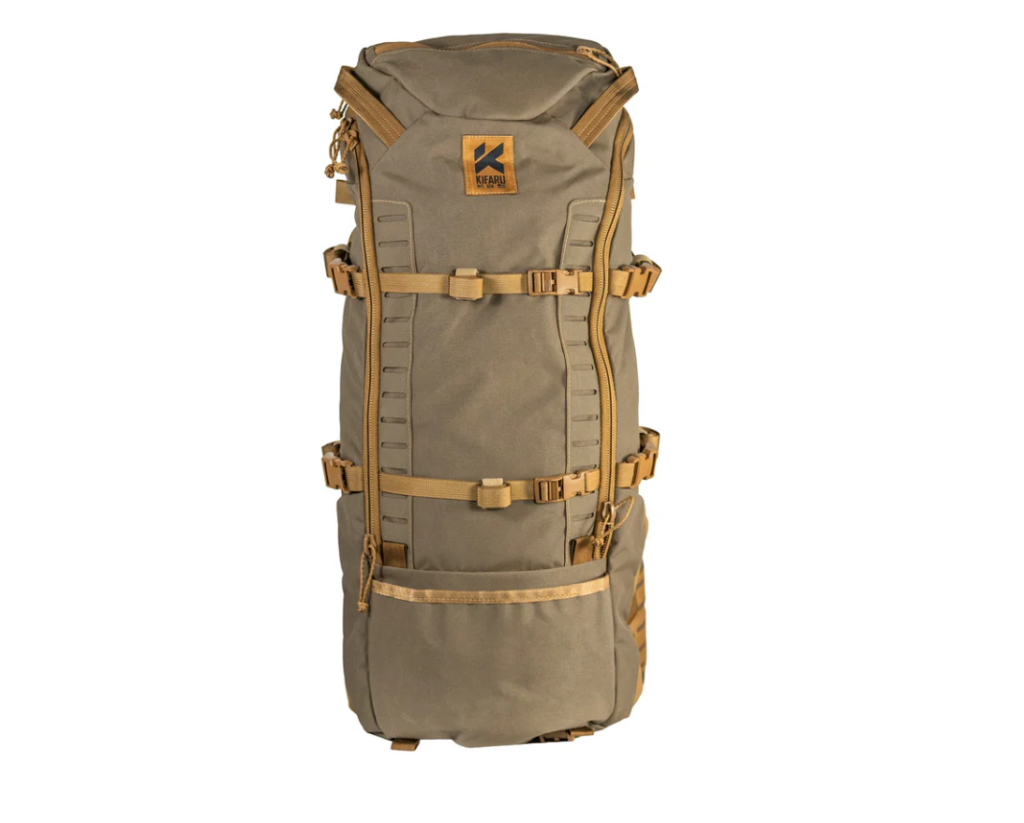 Main bag: Height 25”, Width 11”, Depth 8” Lid: Height 8”, Width 10”, Depth 1.75” Load Shelf: 33” total length, 23.5” to pleat Molle Tracks: 14 1” slots length-wise, spaced six columns across